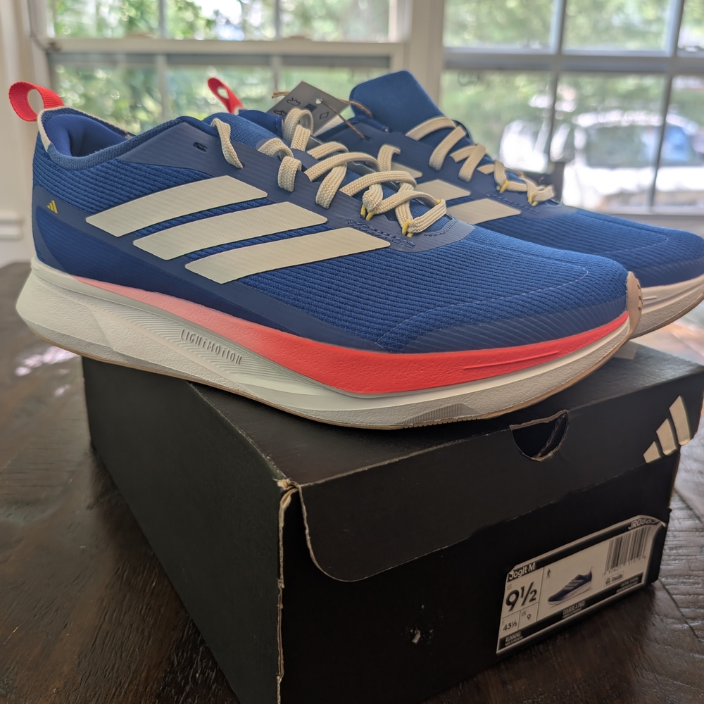 Adidas Blue and Pink Athletic Sneakers